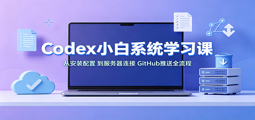 Codex小白系统学习课：小从安装配置，到服务器连接、GitHub推送全流程-荆楚AI