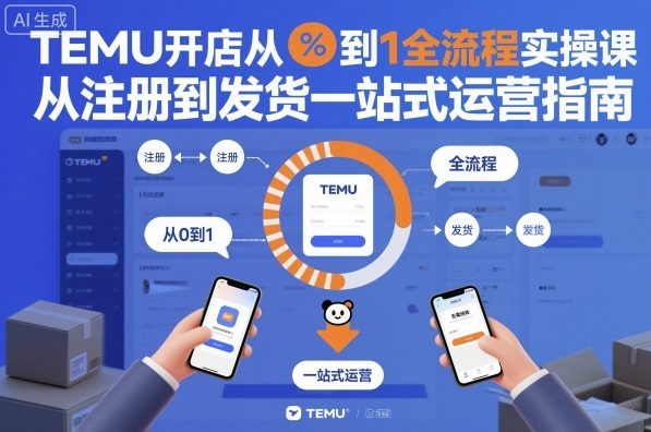 TEMU开店从0到1全流程实操课，从注册到发货一站式运营指南小淇云库-创业网-网赚副业-网创副业-项目拆解-技术类创业资源网-副业网-免费资源下载小淇云库
